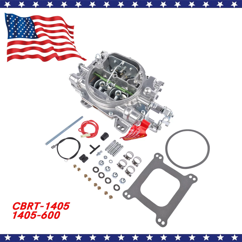 1405 Carburetor for Performer 600 CFM 4-Barrel Square Bore Manual Electric Choke - Image 3 of 4