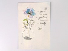 Hallmark heartline Birthday Greeting Card Floral Watercolor Made in USA