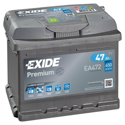 Autobatterie Exide EA472 12V 47Ah 450A/EN Batterie Starterbatterie PKW KFZ