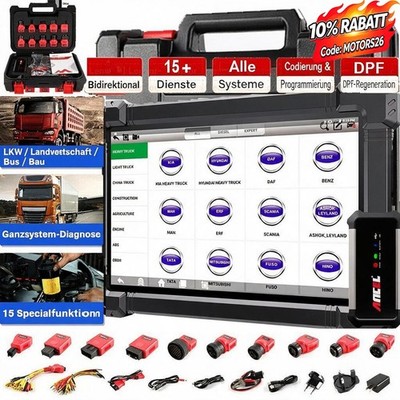 ANCEL  LKW Trucks Profi Diagnosegerät komplett System OBD2 Scanner Für Daf&Iveco
