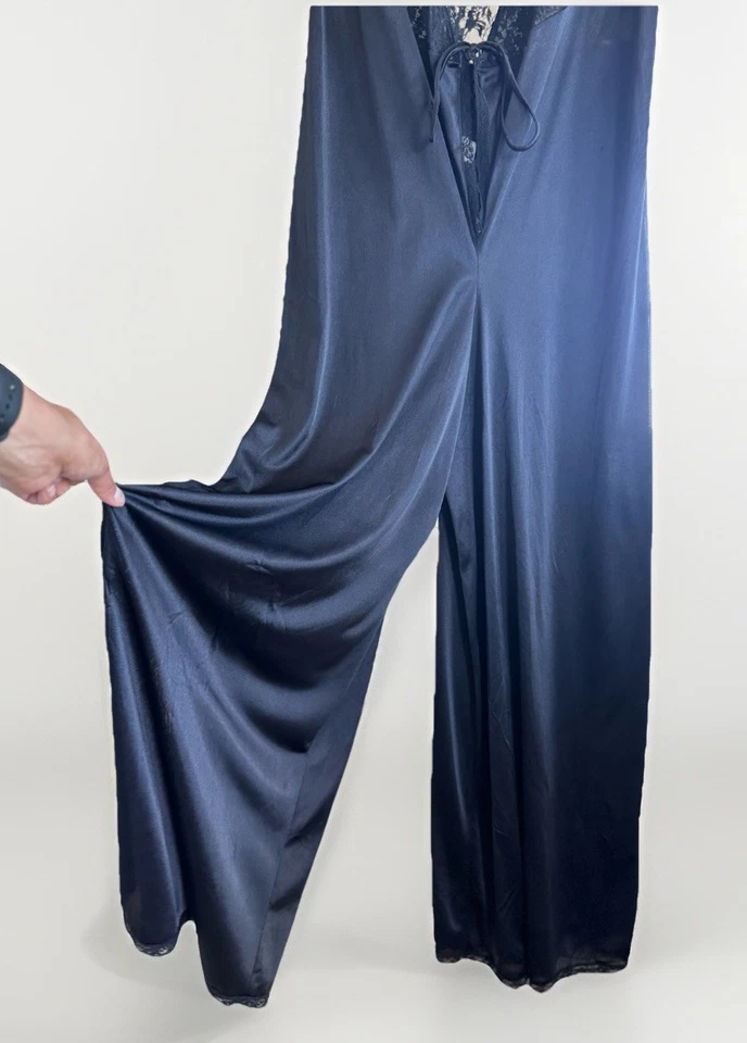 Mono Jersey Vintage Años 70 Jenelle of California Negro Encaje Peel A Boo Recortado Foto 4 de 4