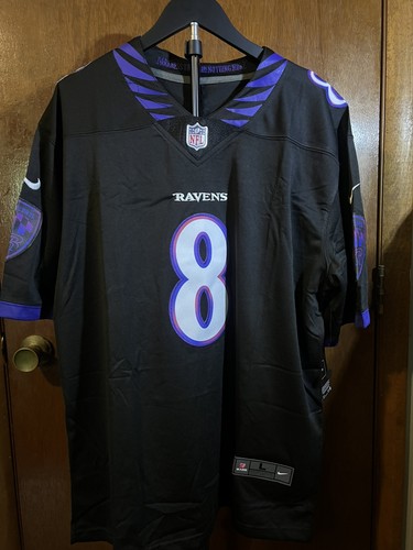 Nike Lamar Jackson #8 Baltimore Ravens Men's L Black NFL New with Tags
