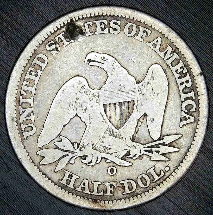 1846-O SCARCE TALL DATE Seated Liberty Half Dollar G Details - Image 2 of 2