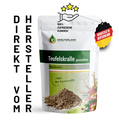 KRÄUTERLAND Teufelskralle Pulver 500g, gemahlen, 100 % frisch, afrikanisch