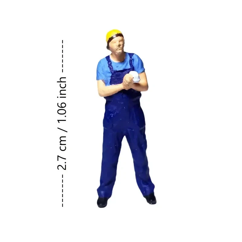 [4 figuras mecánicas de automóviles en miniatura] +4 piezas trabajadores de la carretera nuevas en caja escala 1:64 Foto 2 de 4