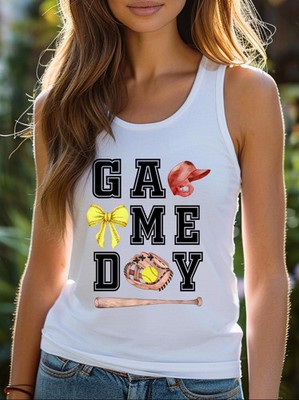 Game Day Softball Tank Top: Graphic Unisex Tee