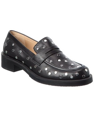 Stuart Weitzman Palmer Bold Stud Leather Loafer Women's