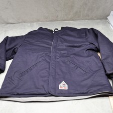 Bulwark FR Jacket Mens XL Blue Flame Resistant Insulated Rugged Safety Work