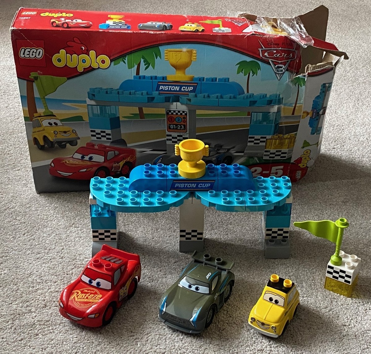 Lego Duplo 10857 Piston Cup Race Disney Pixar Cars (Incomplete)