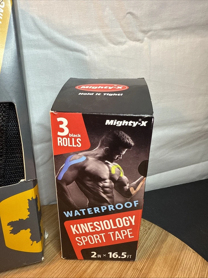 Harbinger 78" Red Line Weight Lifting Knee Wraps & Kinesiology Tape/ Knee Pain - Image 3 of 4