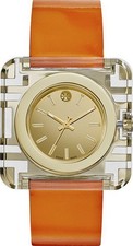 Tory Burch Izzy Trb3000 Analog Quartz Women Orange Watch Vintage 098524807