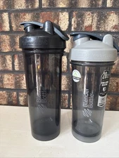 Blender Bottle LOT Of 2- Pro28 And Pro32 - No Blender Balls. Scratches On Lids