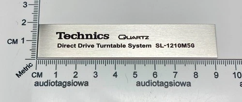 Technics SL-1210M5G Turntable Replacement Badge Custom Made Silver Aluminum