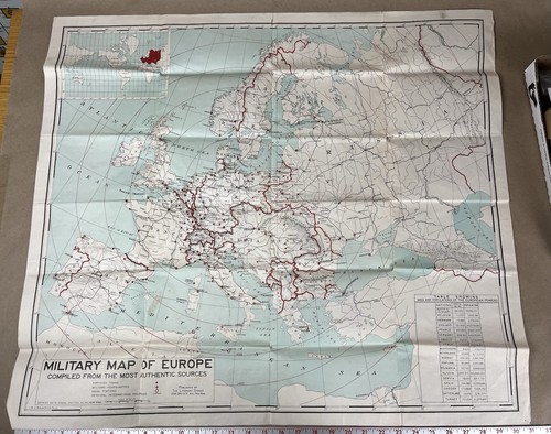 WWI 1914 Military Map Of Europe The Literary Digest NYC Made War In Europe