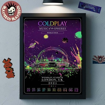 Coldplay London UK Music Of The Spheres 2025 Tour Wembley Stadium Second Edition