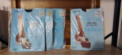 Lady Lori Legs Pantyhose Set, 1980's,  Size Medium, 3 Navy, 1 Coffee