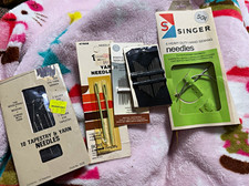 Vintage Hand Sewing Needle Lot Singer Coats Boye Tapestry Yarn Upholstery Sharps