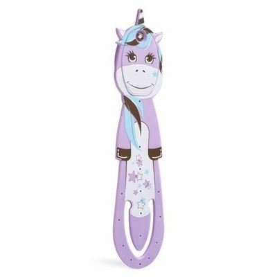 Flexilight Pals Leselicht (Einhorn) - lila - 2 in 1 Leselampe & Lesezeichen - LE