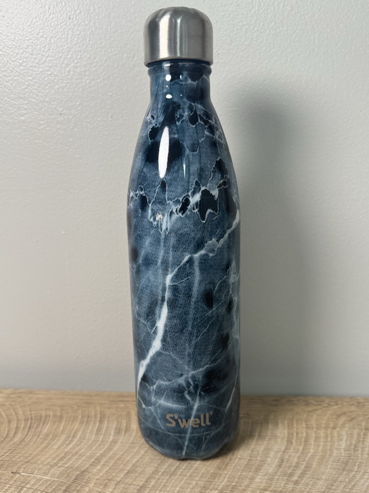 S'well Stainless Steel Water Bottle in the Blue Marble or Blue Granite pattern