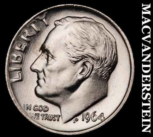 1964 Silver Roosevelt Dime-Choice Gem Brilliant Unc No Reserve #G7545
