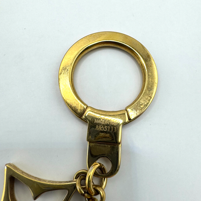 LOUIS VUITTON Keychain Bag Charm Chain Fleur Monogram M65111 Gold