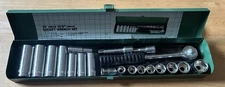 21 piece 3/8" Drive Professional Metric Socket Set in Storage Case