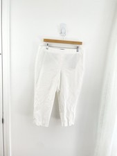 Talbots 14P White Chatham Crop Capri Pants Women s 14 Petite
