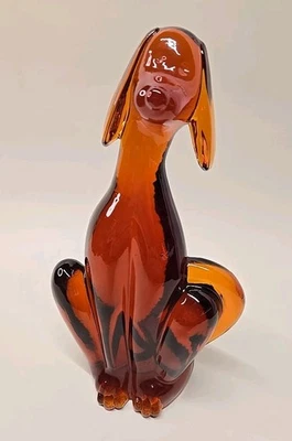 Viking Mold Epic Dog - Amber Glass - Mosser USA - Image 1 of 3