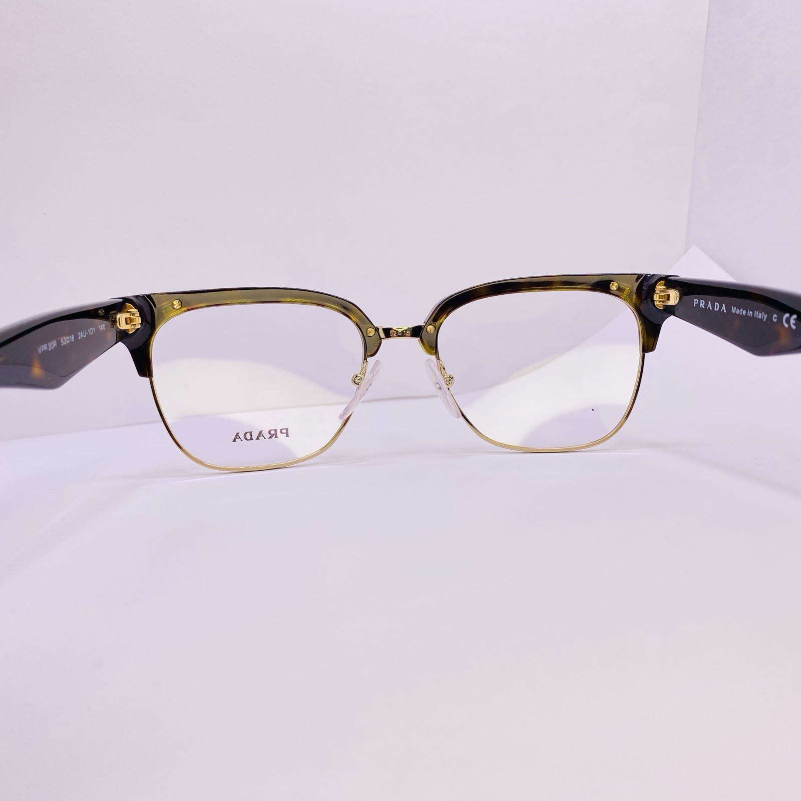 Prada Milano Eyeglasses Frames VPR 30R 2AU-1O1 52 [] 18 140 Havana Tortoise Gold thumbnail 8