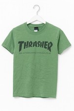 Thrasher Magazine SKATE MAG LOGO Skateboard T Shirt FOREST GREEN Size Y SMALL