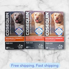 FOR 3 Cosequin Joint Health Supplement with MSM 60 Chewable Tablets 2027+ NEW