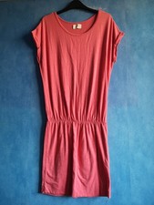 Hush Cotton Jersey Coral Pink Cap Sleeve Elasticated Waist T-shirt Dress Size XS