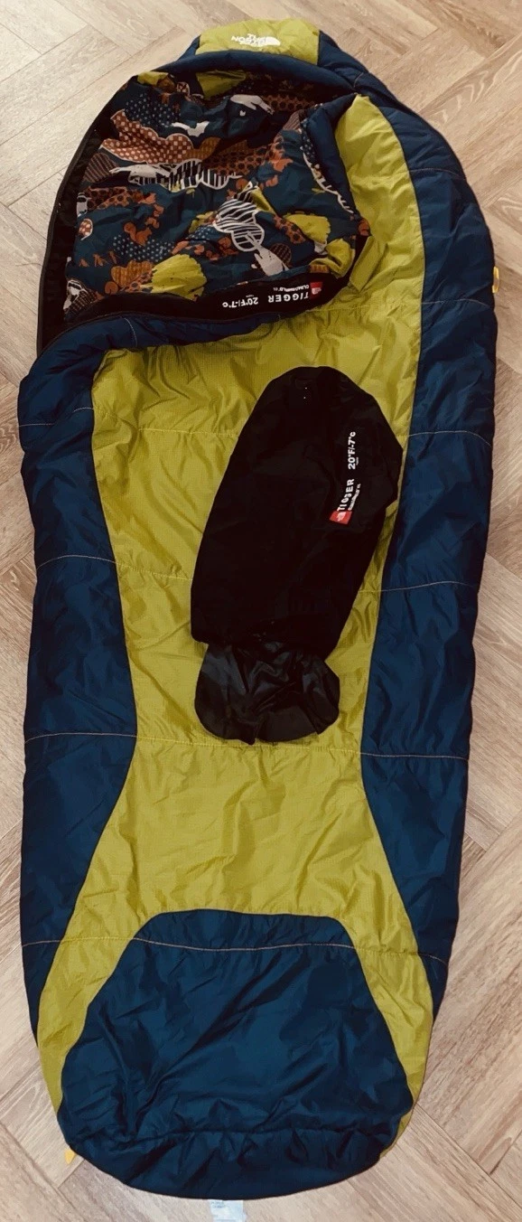 The North Face Mummy Tigger Sleeping Bag Blue/Yellow, 20f/-7c Kids