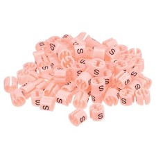 Clothes Hanger Marker S Fit 3.5mm Rod for Garment Color Coding Pink 150pcs