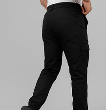 Men's Slim Fit Cargo Joggers Black
