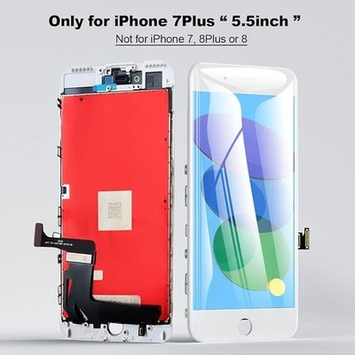 EFAITHFIX for iPhone 7 Plus LCD Screen Replacement white with Repair Tools Kit