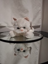 Aurora White Sugar Too Kitty Cat Plush Blue Eyes Kitten Stuffed Animal 7"