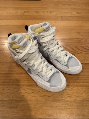 Nike Sacai x Blazer Mid White Grey 9.5 BV0072-100