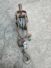 Vintage 2 Ton Wyeth-Scott Newark Ohio Come Along Hand Cable Break In Cable