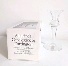 Vintage Dartington Glass Lucinda Candlestick Candle Holder Frank Thrower Boxed 