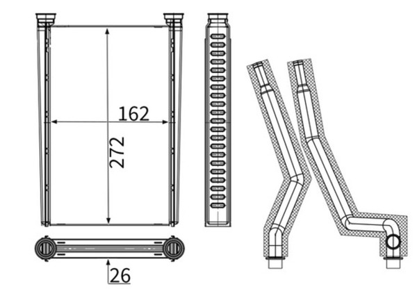 Mahle WäRmetauscher Innenraumheizung AH 361 000S FüR Mercedes Arocs Actros MP4-image