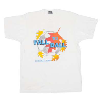 Vintage BEST Fall Ball Cincinnati Ohio 93 Herren T-Shirt weiß 90s USA L