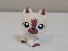RARE Y2k Littlest Pet Shop Brown And White Dog Figure Toy
