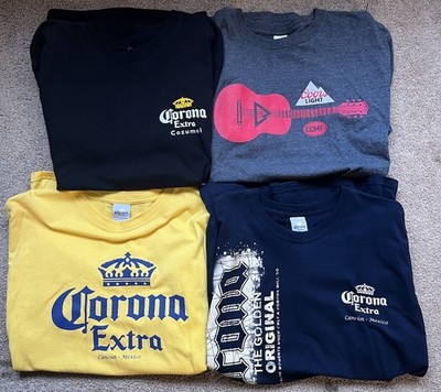 Corona & Coors Light Official Beer Shirt Bundle Lot Of 4 - Size Large