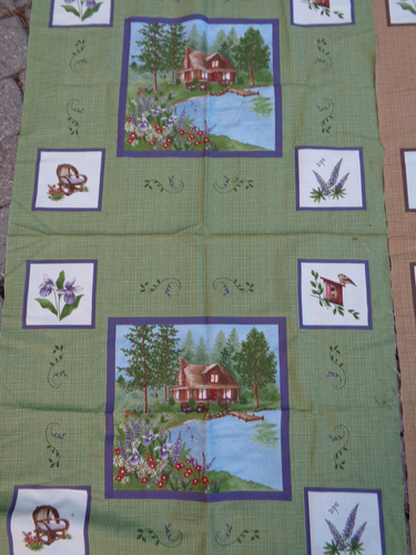 2 Moda Stoff Quilt Panel Holly Taylor Lady Slipper Lodge Landhaus/Baumwolle Pur/Bro - Bild 2 von 6