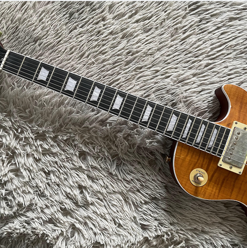 LP 1959 Kirk Hammett Greeny Relic Standard Electric Guitar Sunburst Flamed Maple - Picture 3 of 8