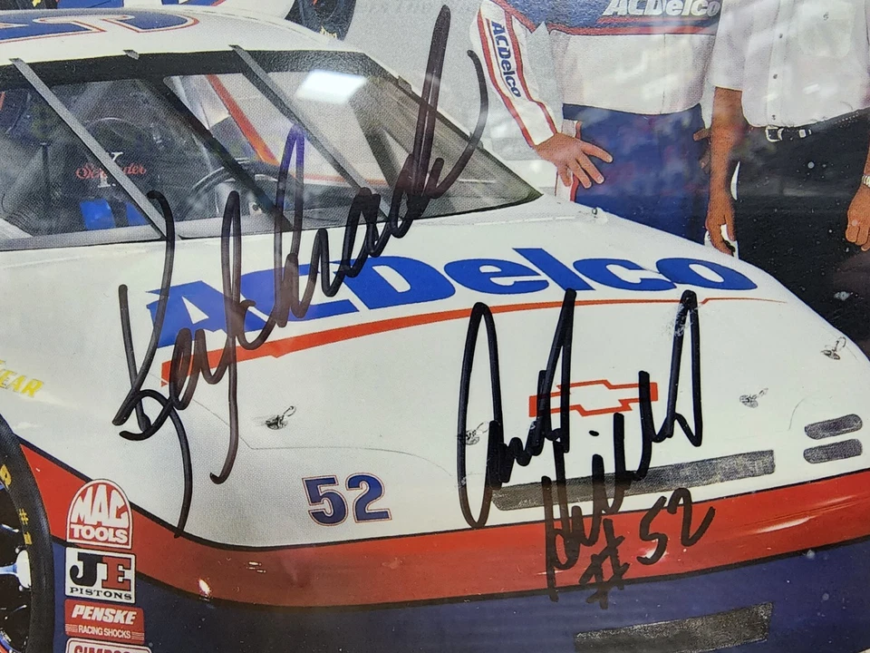Póster autografiado de Ken Schrader y Andy Hilenburg enmarcado Foto 2 de 4