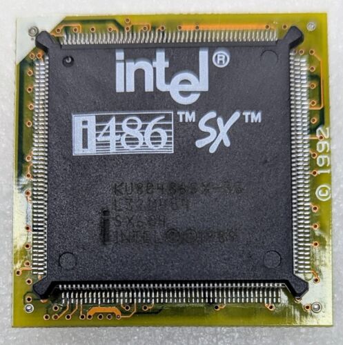 GOLD - Intel i486 SX 33mhz KU80486SX-33 | SX684 | Intel 19929 - Good pins! - Picture 2 of 3