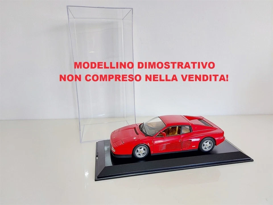 TECA VETRINA Universale 1/18 BASE PLASTICA NERA + COPERCHIO PLEX TRASPARENTE - Immagine 3 di 4