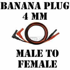 Test Lead Extension [3 feet] Silicone Banana Plug Male to Female (#991-004)
